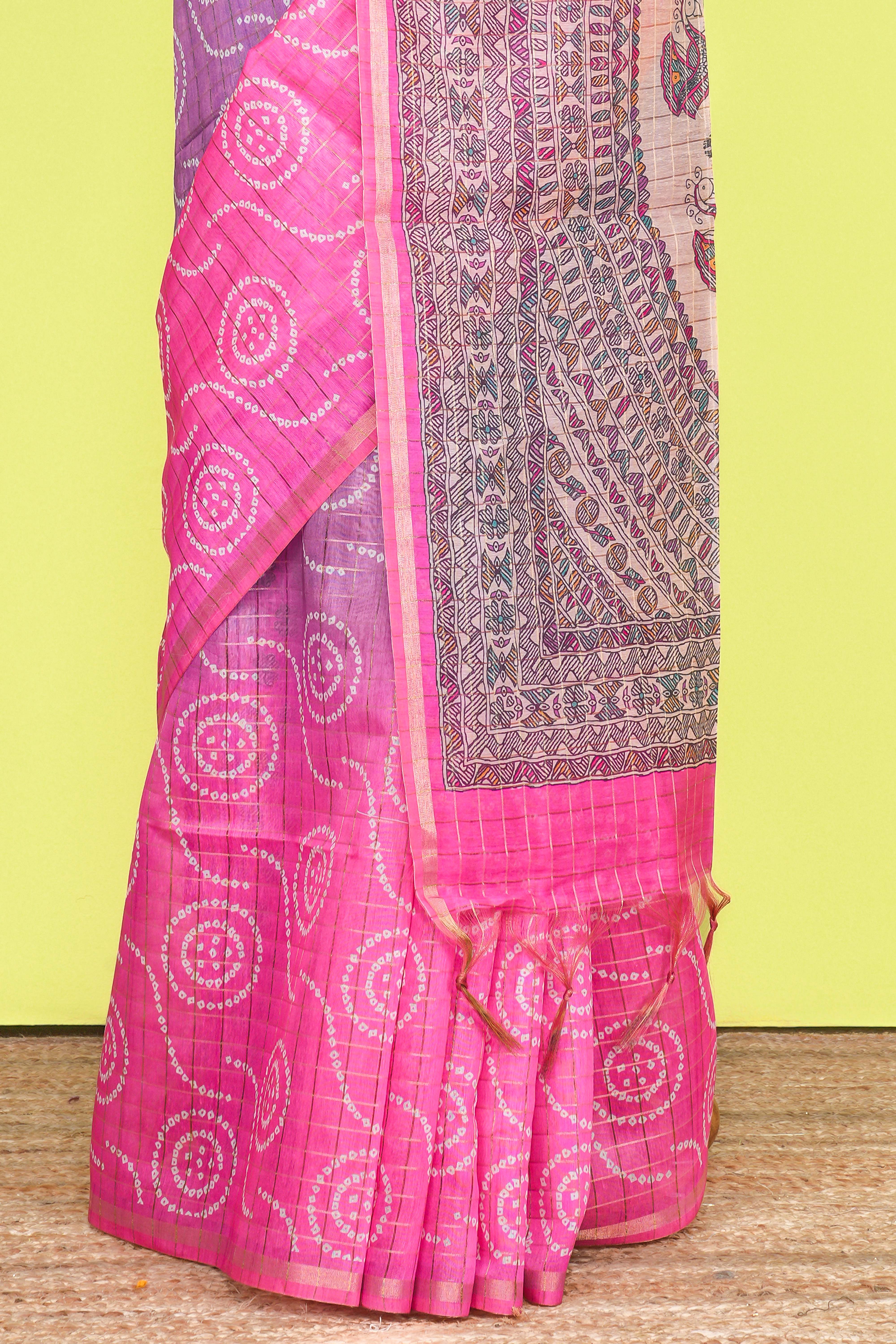 Floral motifs blouse saree