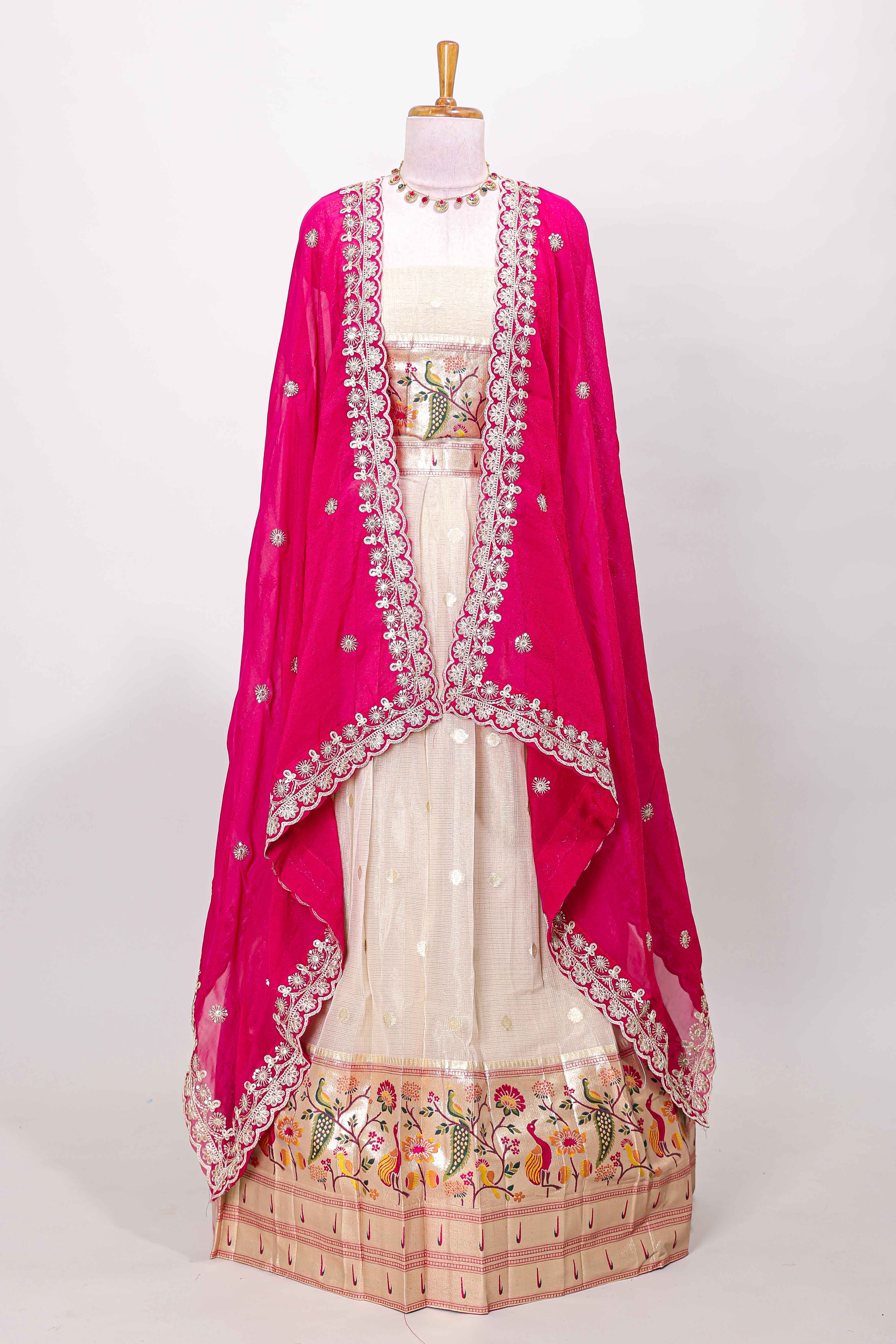 Floral zari ethnic ensemble