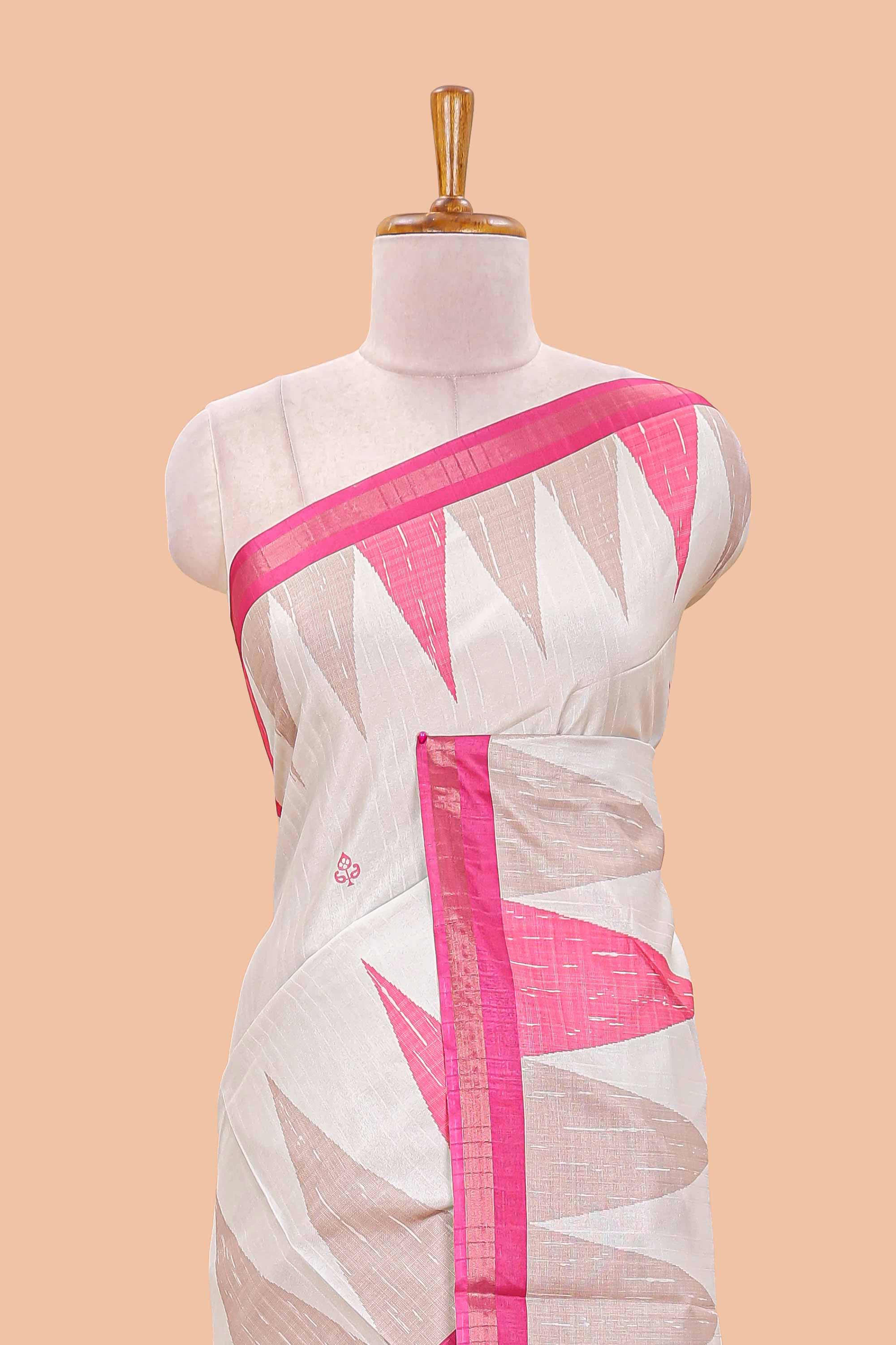 Geometric ikkat design saree