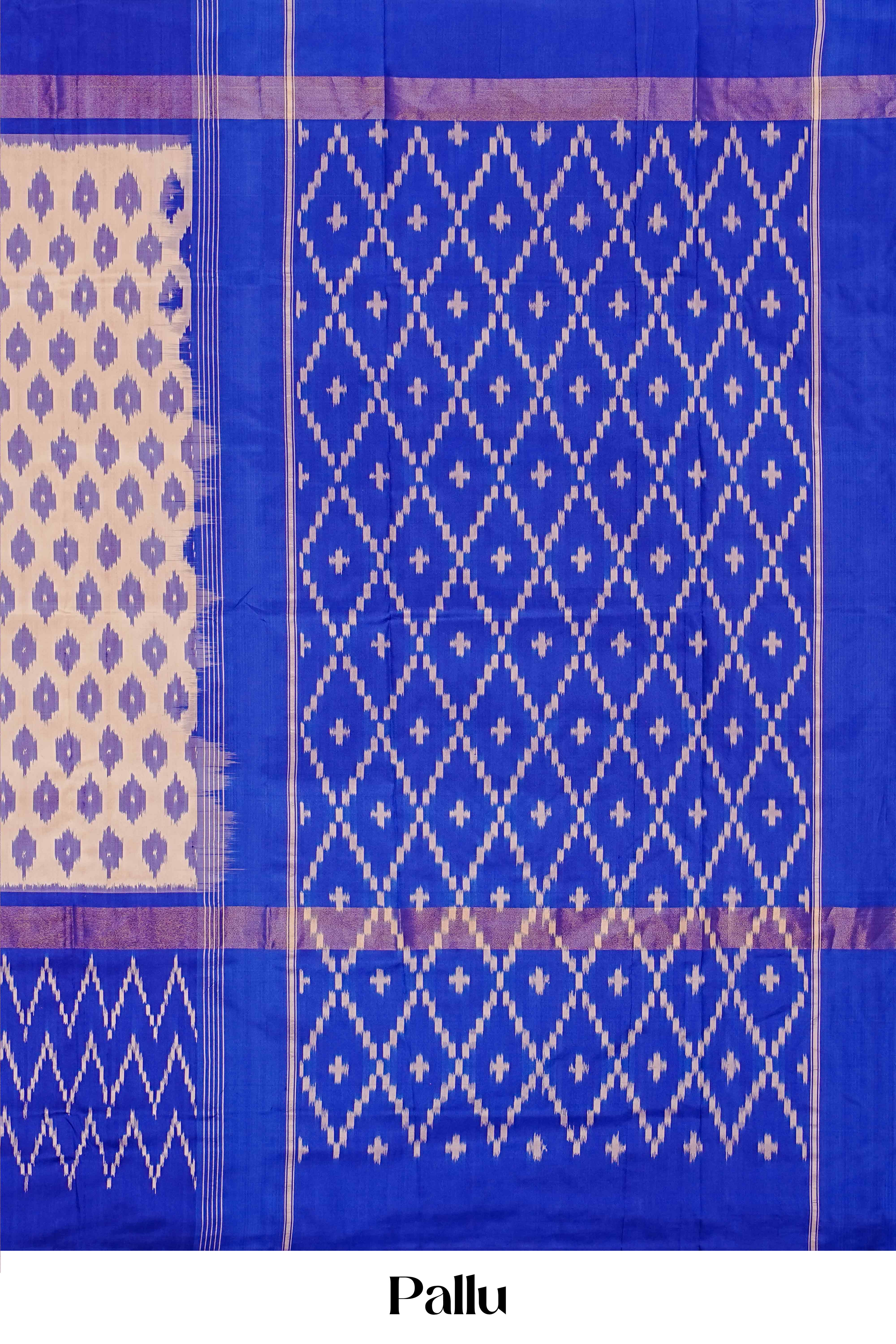 Geometric motif ikkat silk