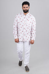 Geometric print casual shirt