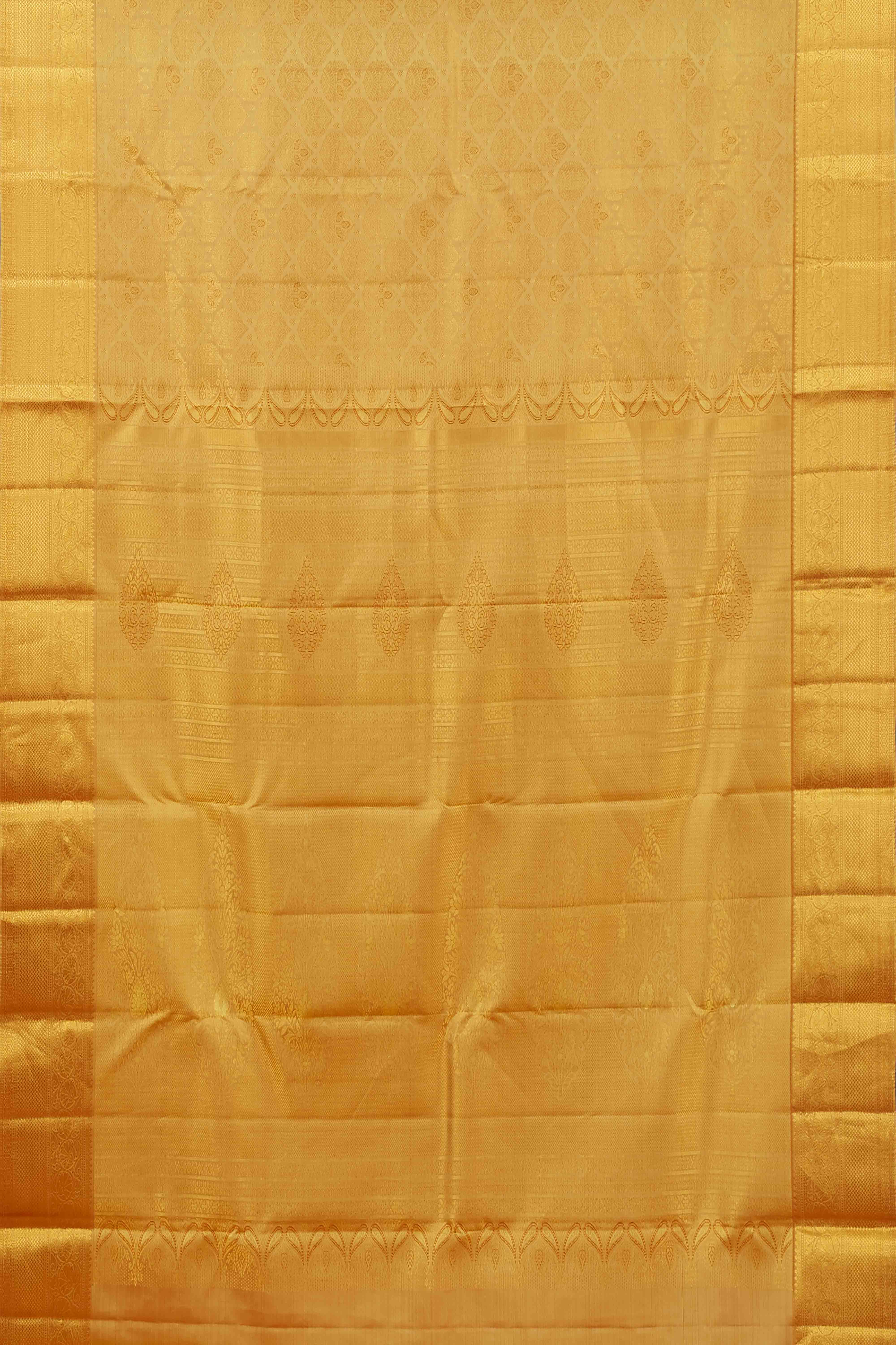 Gold jacquard silk