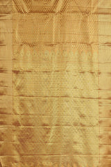 Gold jacquard woven silk saree