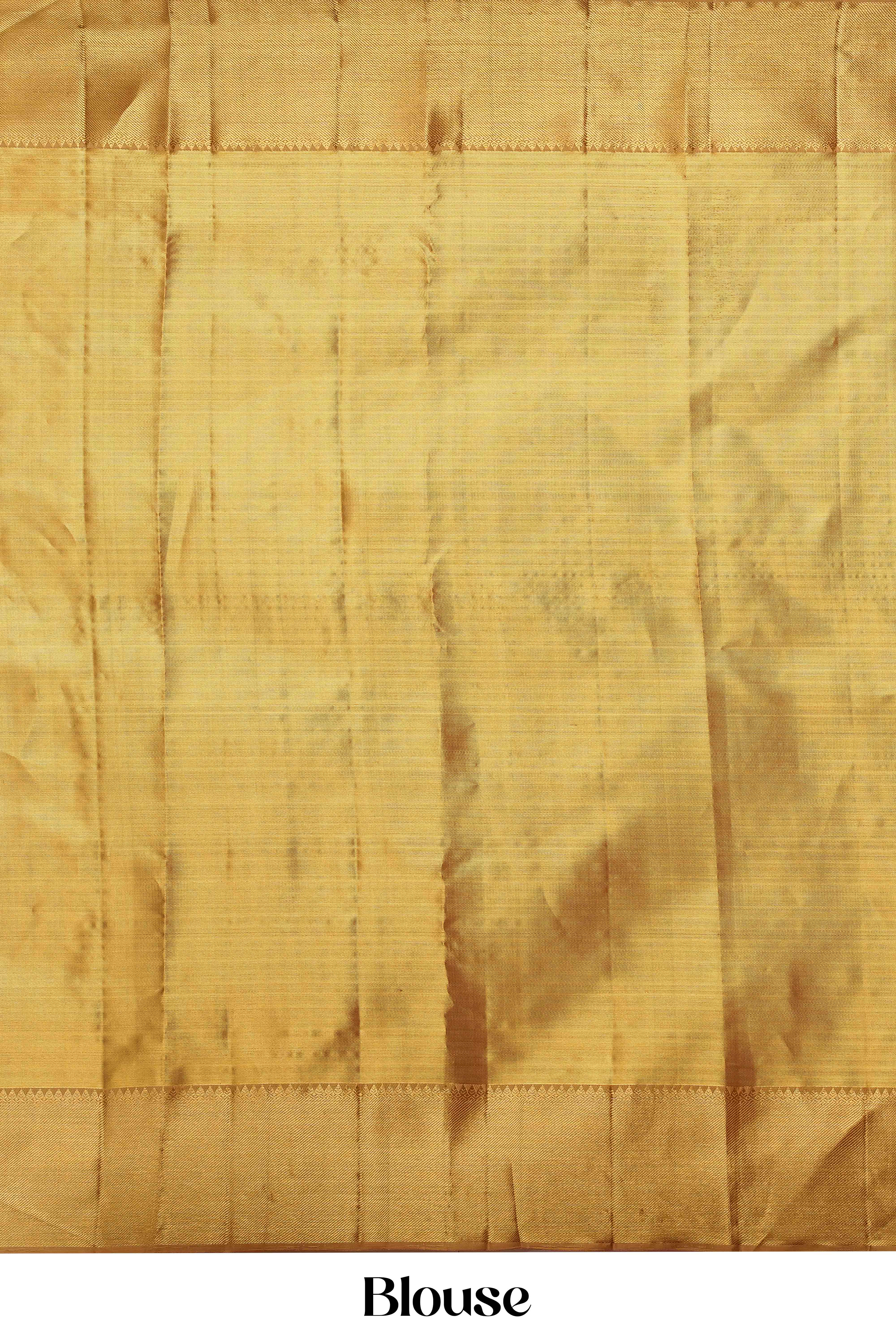 Gold jacquard woven silk sarees