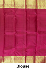 Golden wedding silk saree