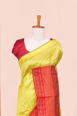Golden zari body saree