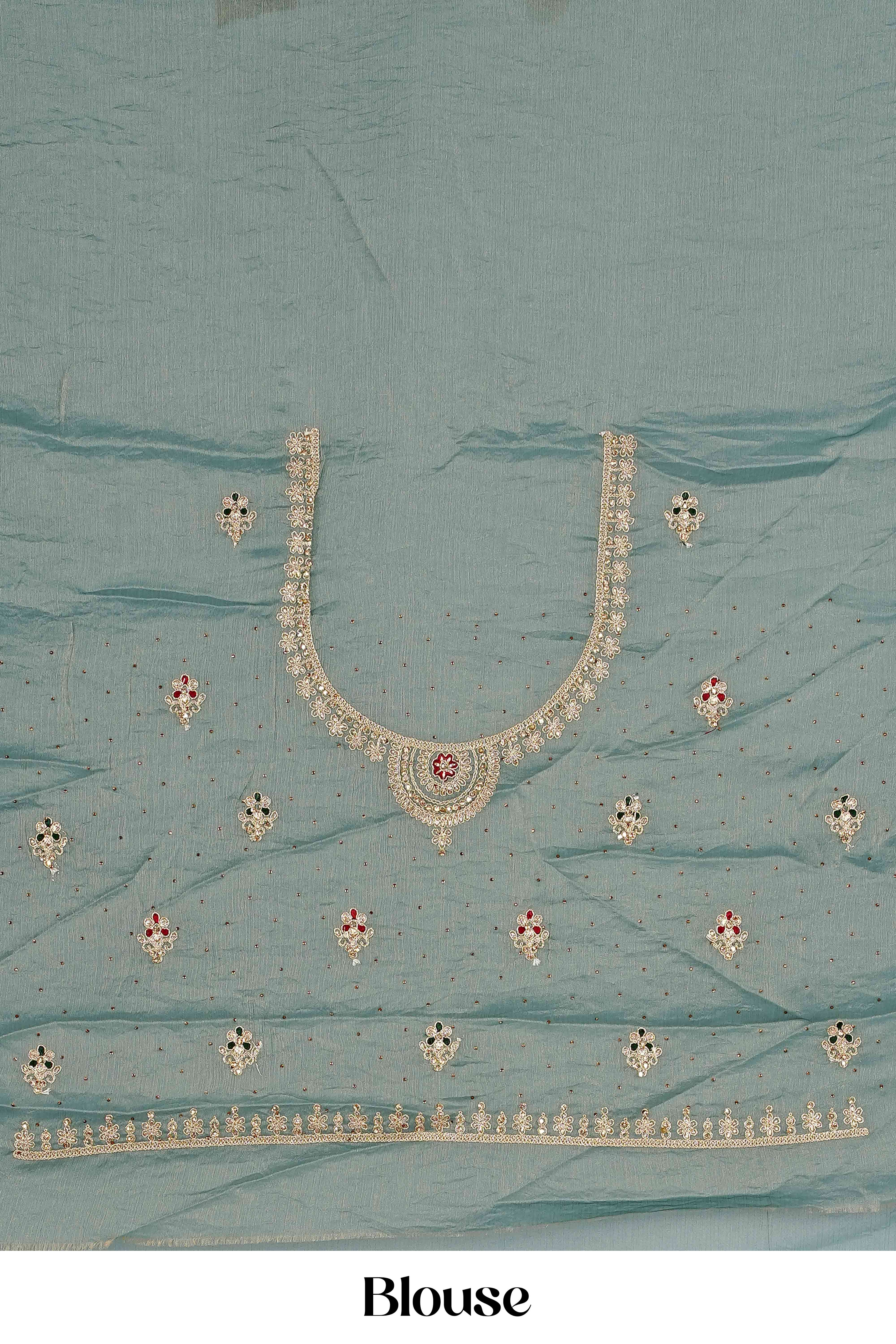Graceful festive drape saree