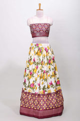 Graceful white ethnic fashion
