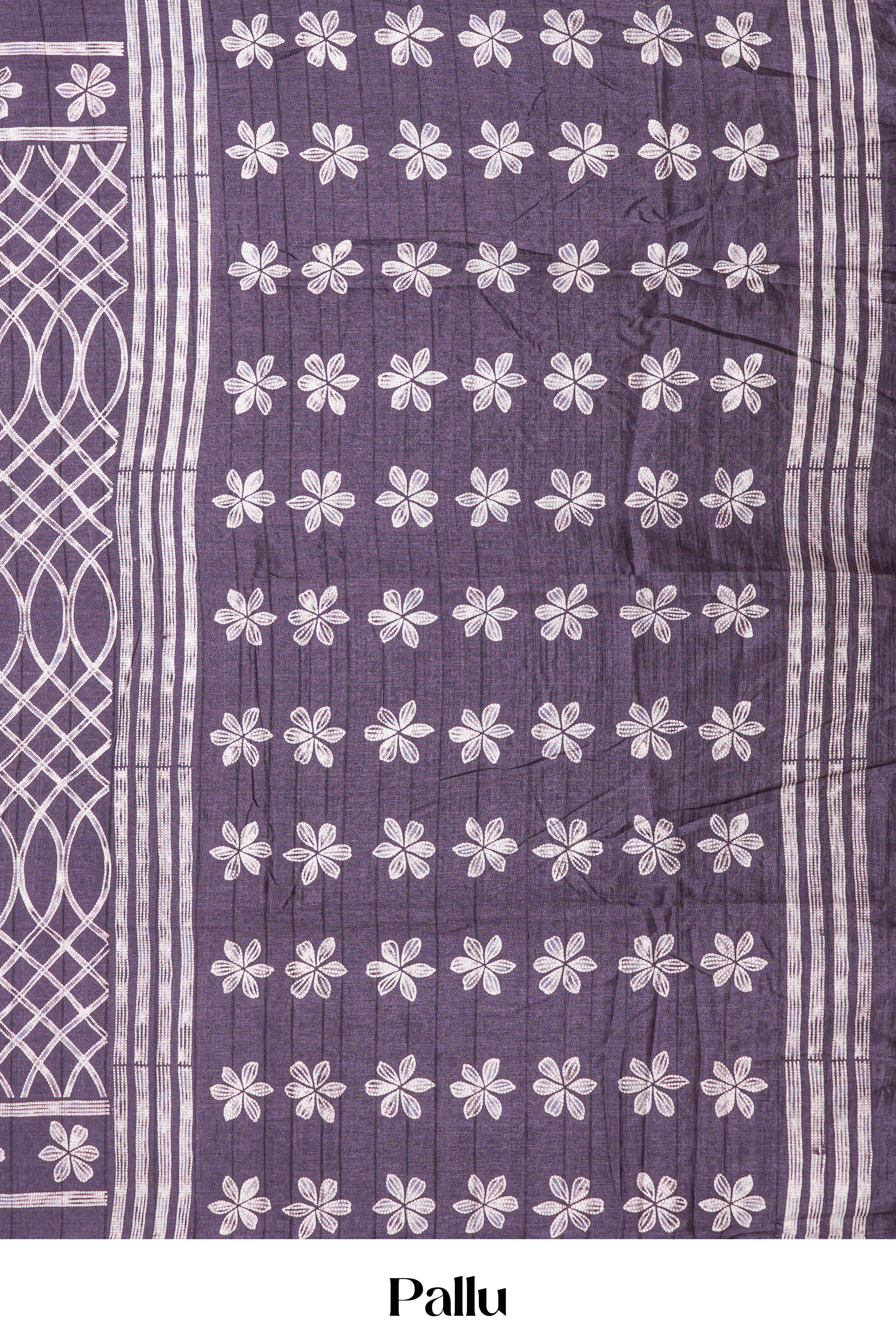 Grape contemporary linen saree