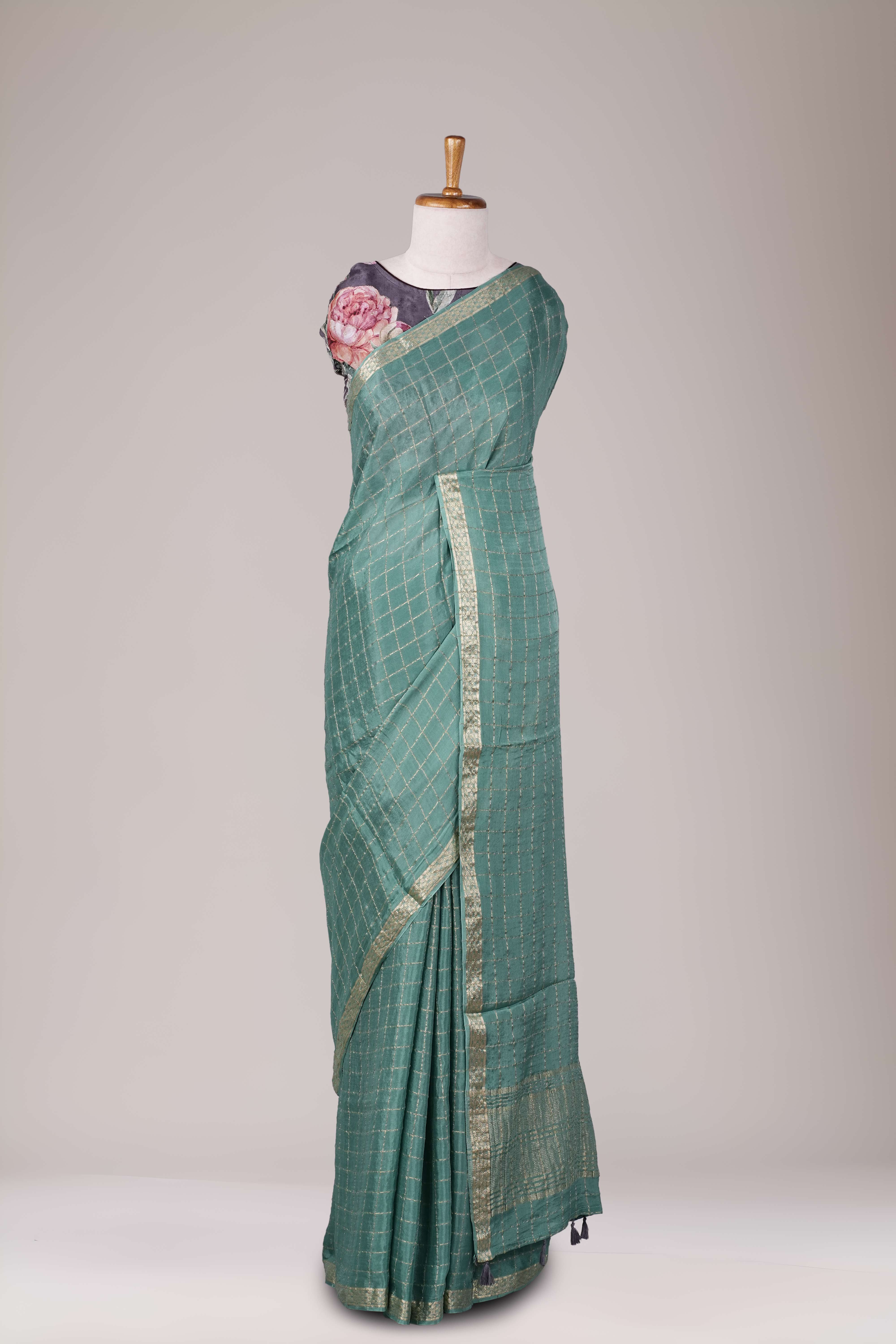 Green Designer Sarees