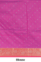 Green art silk festive drape saree