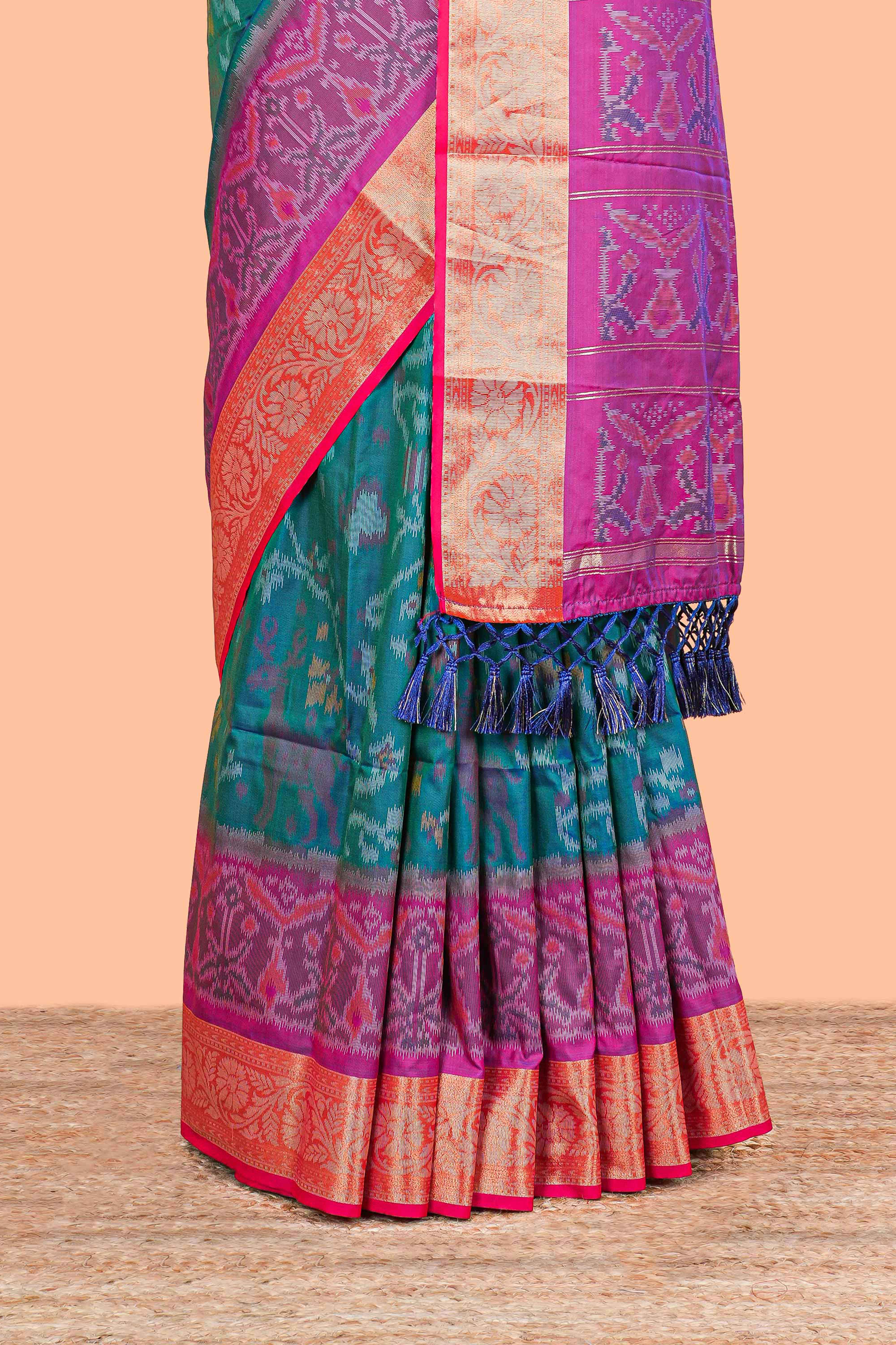 Green art silk traditional saree