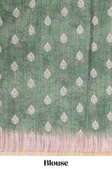 Green casual linen sares