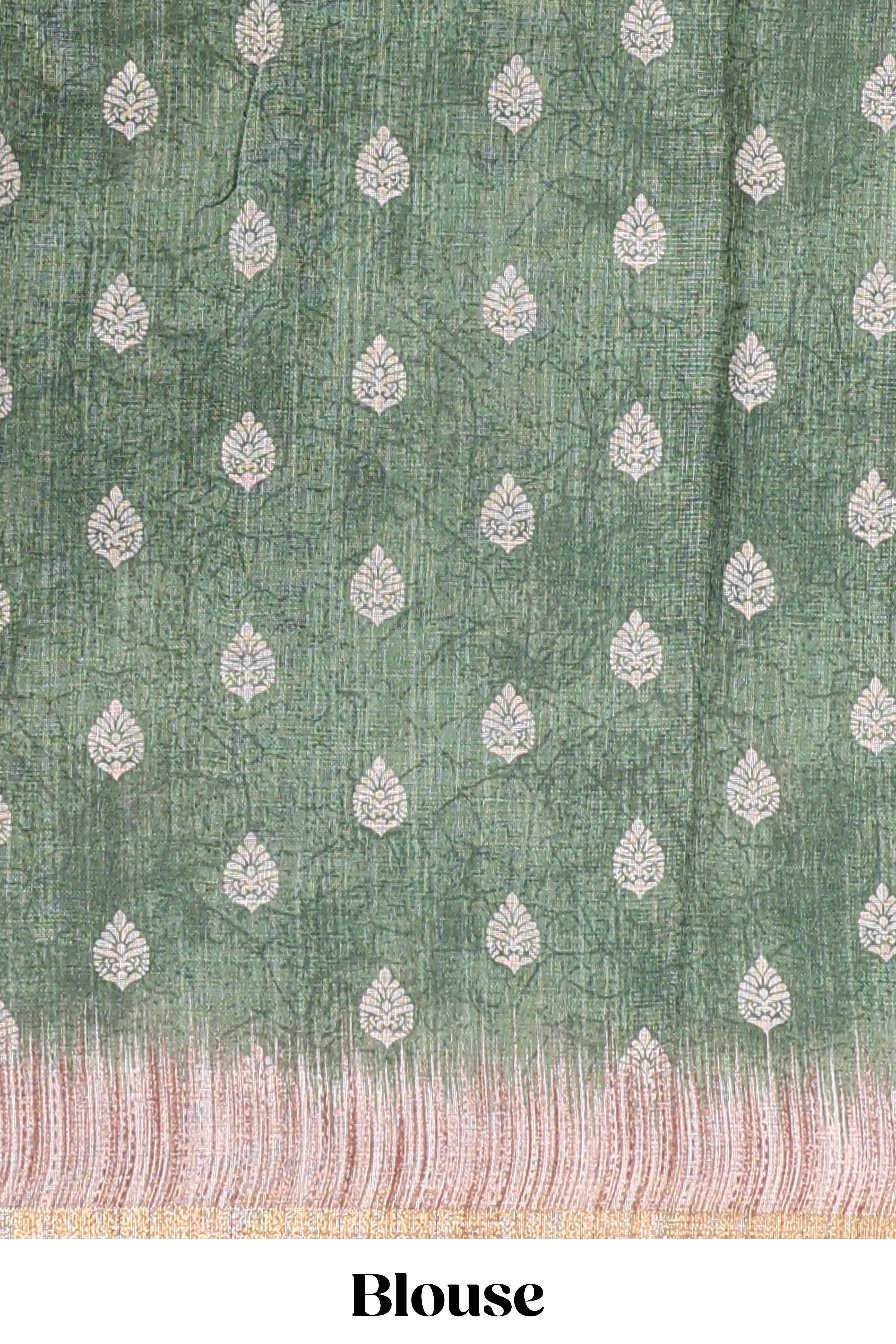 Green casual linen sares