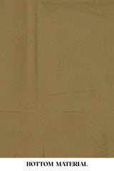 Green cotton designer dress material