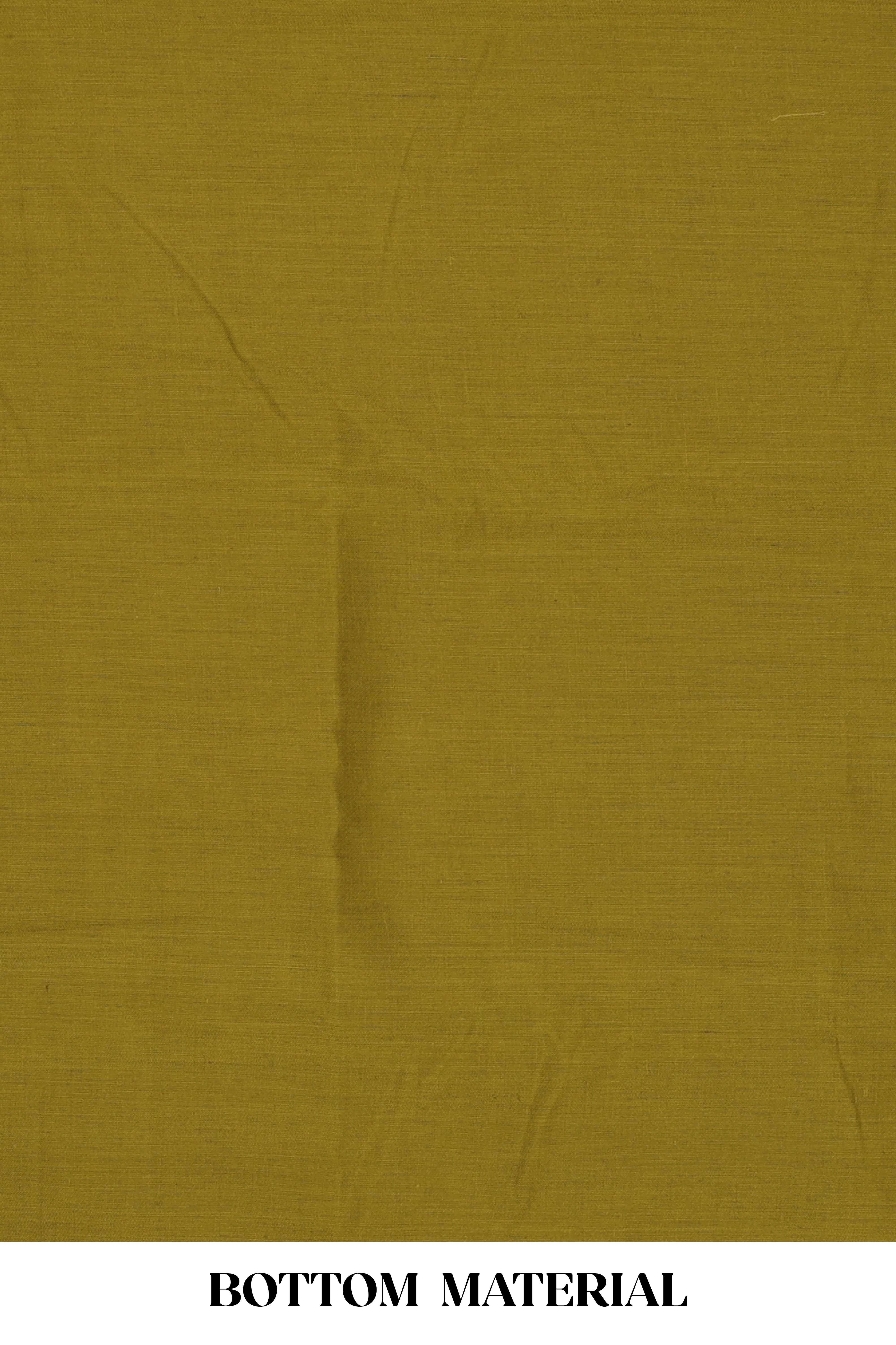 Green cotton silk festive suit