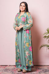 Green elegant ethnic wear
