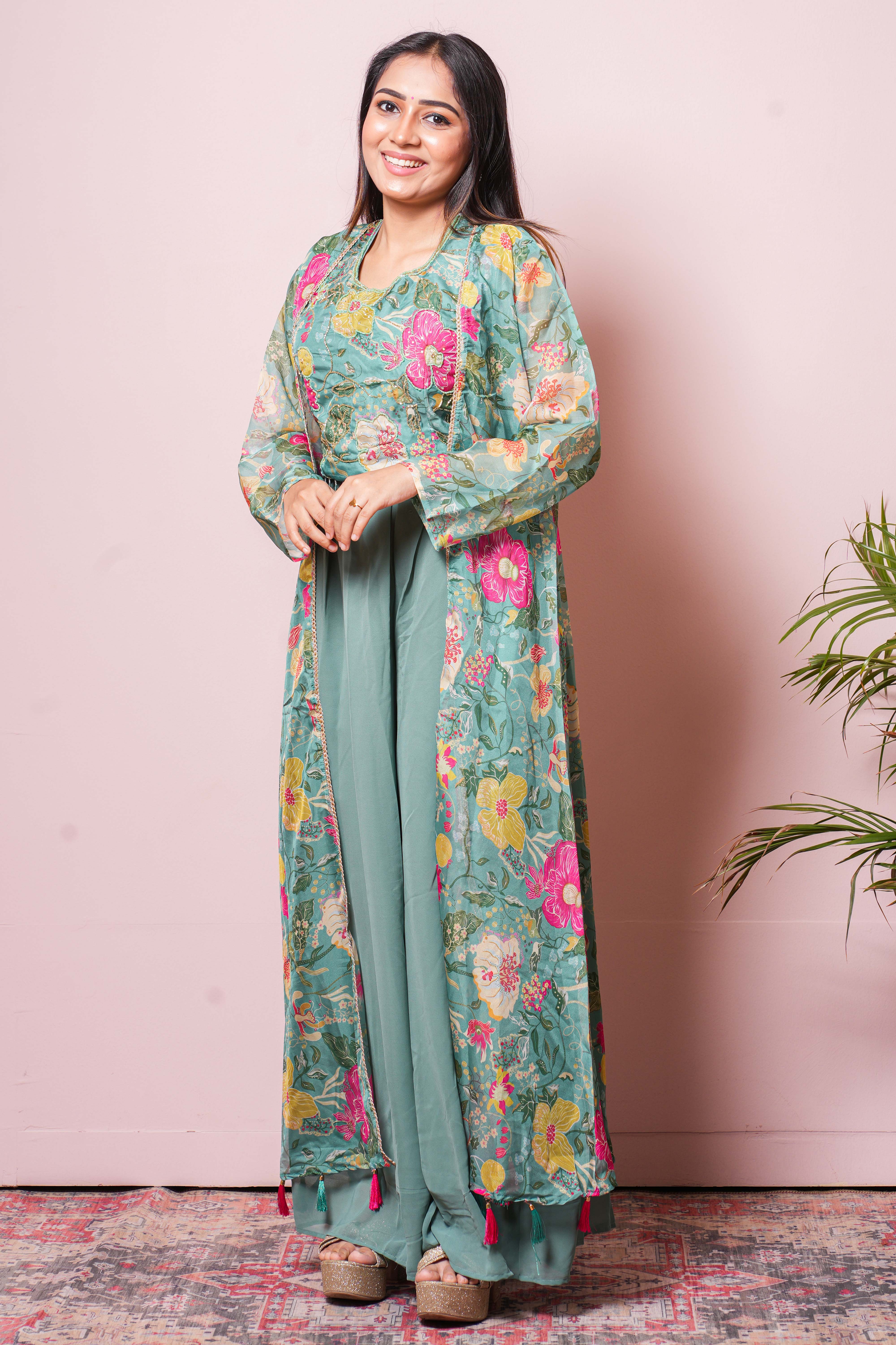 Green elegant ethnic wear