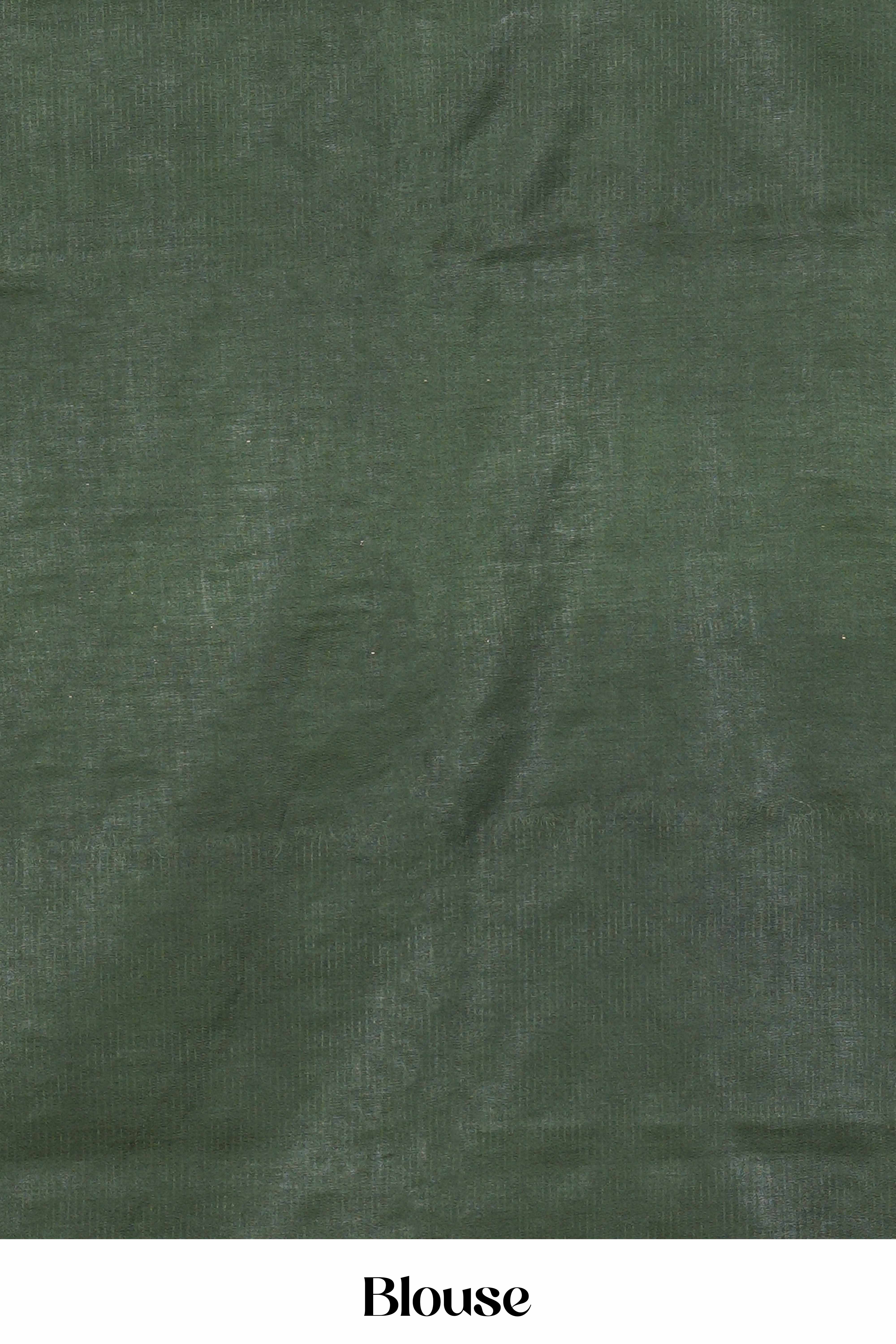 Green elegant linen drape