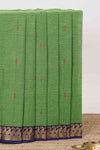 Green floral butta chettinad cotton saree