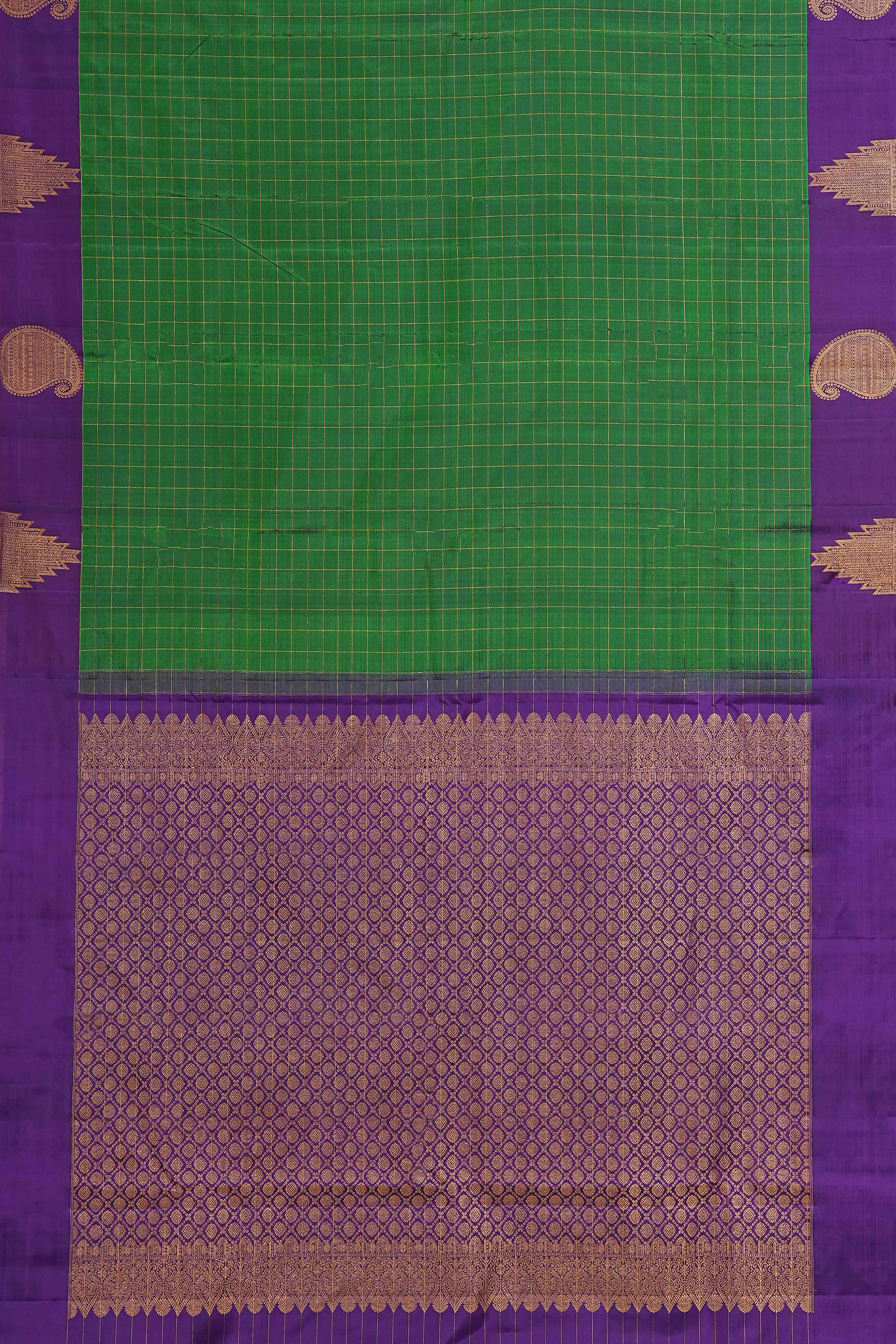 Green gold butta designer silk saree