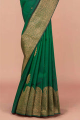 Green gold zari silk sarees
