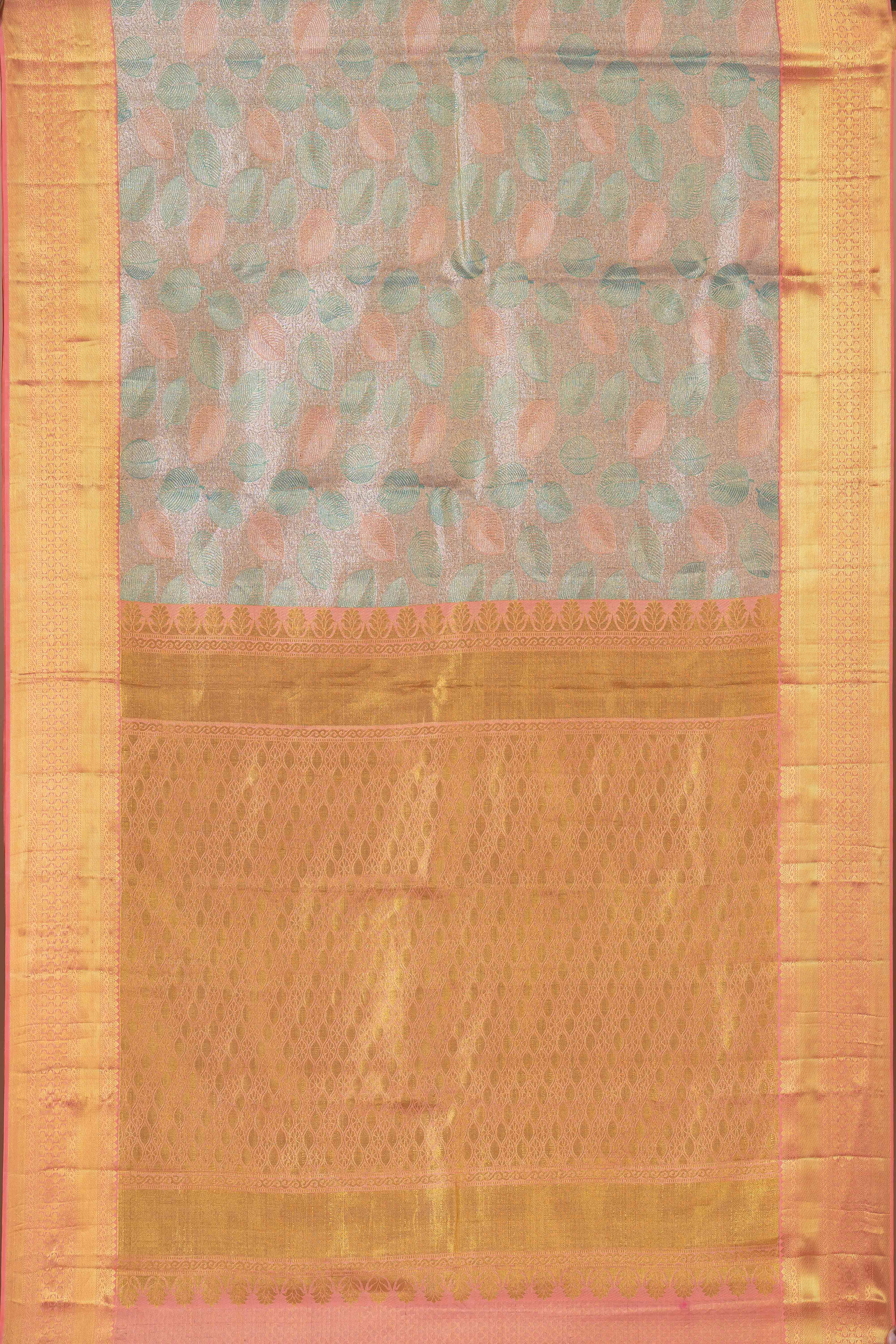 Green golden pallu saree