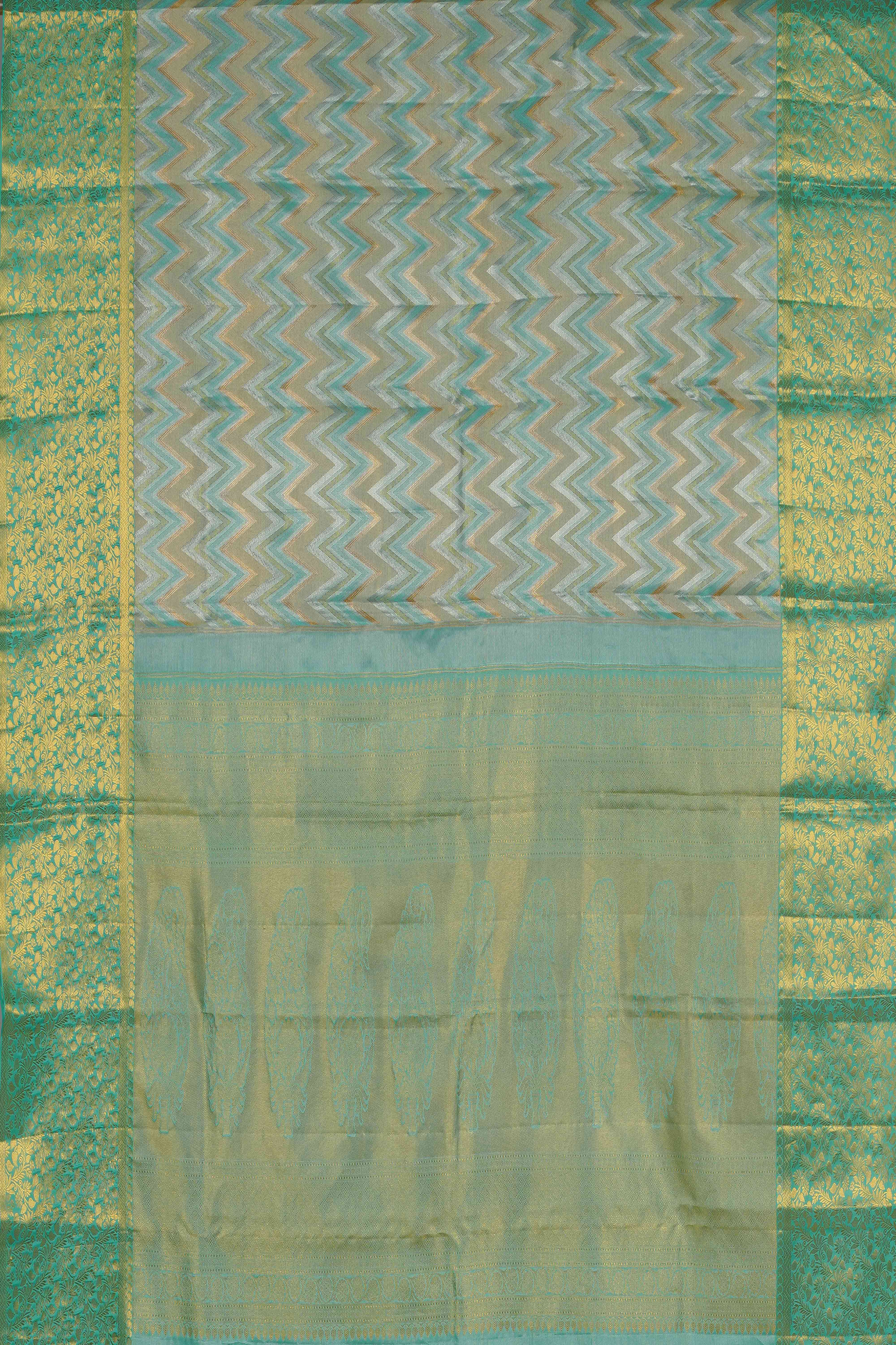 Green jacquard silks saree