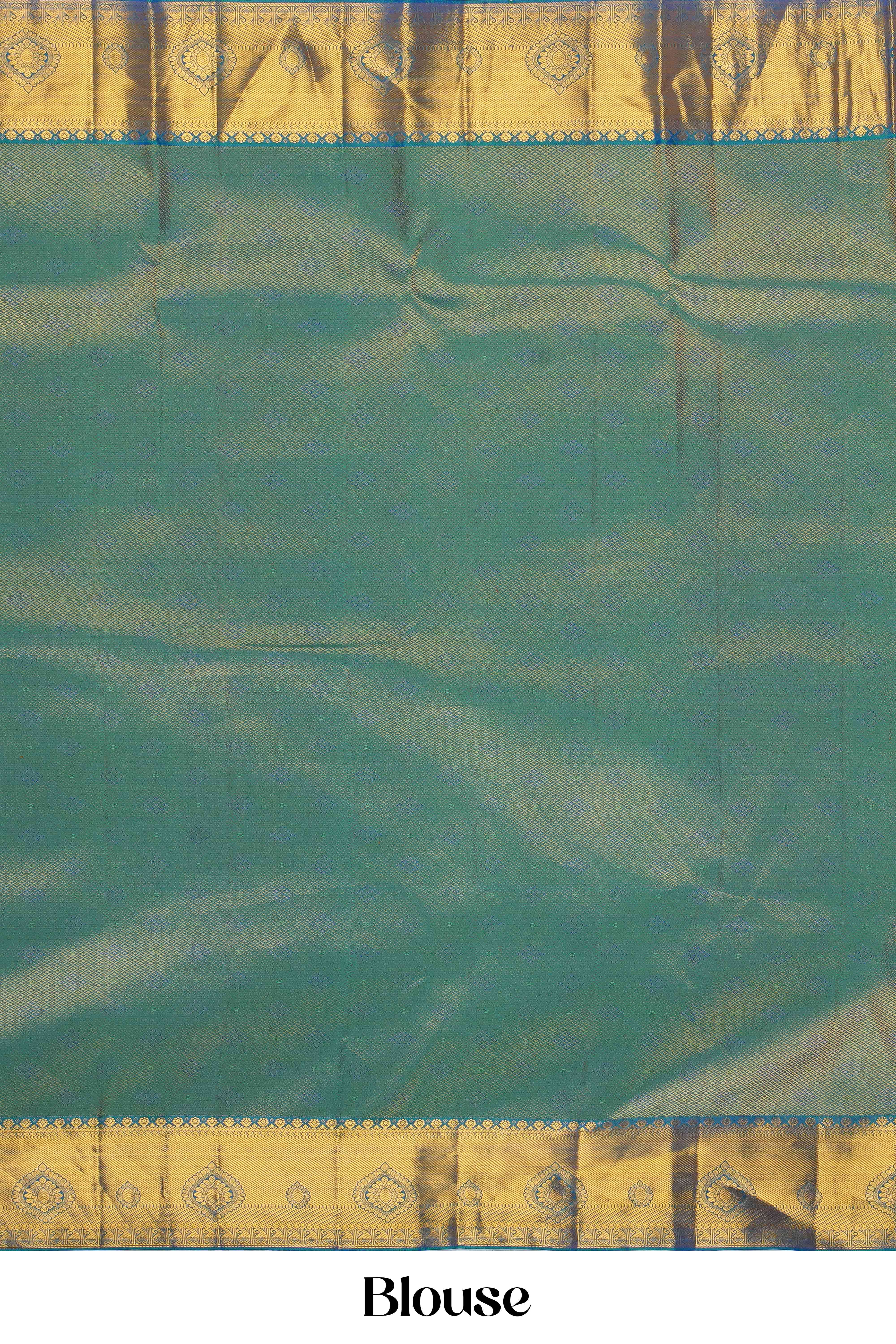 Green jacquard silks sares