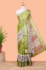 Green lightweight georgette fabric