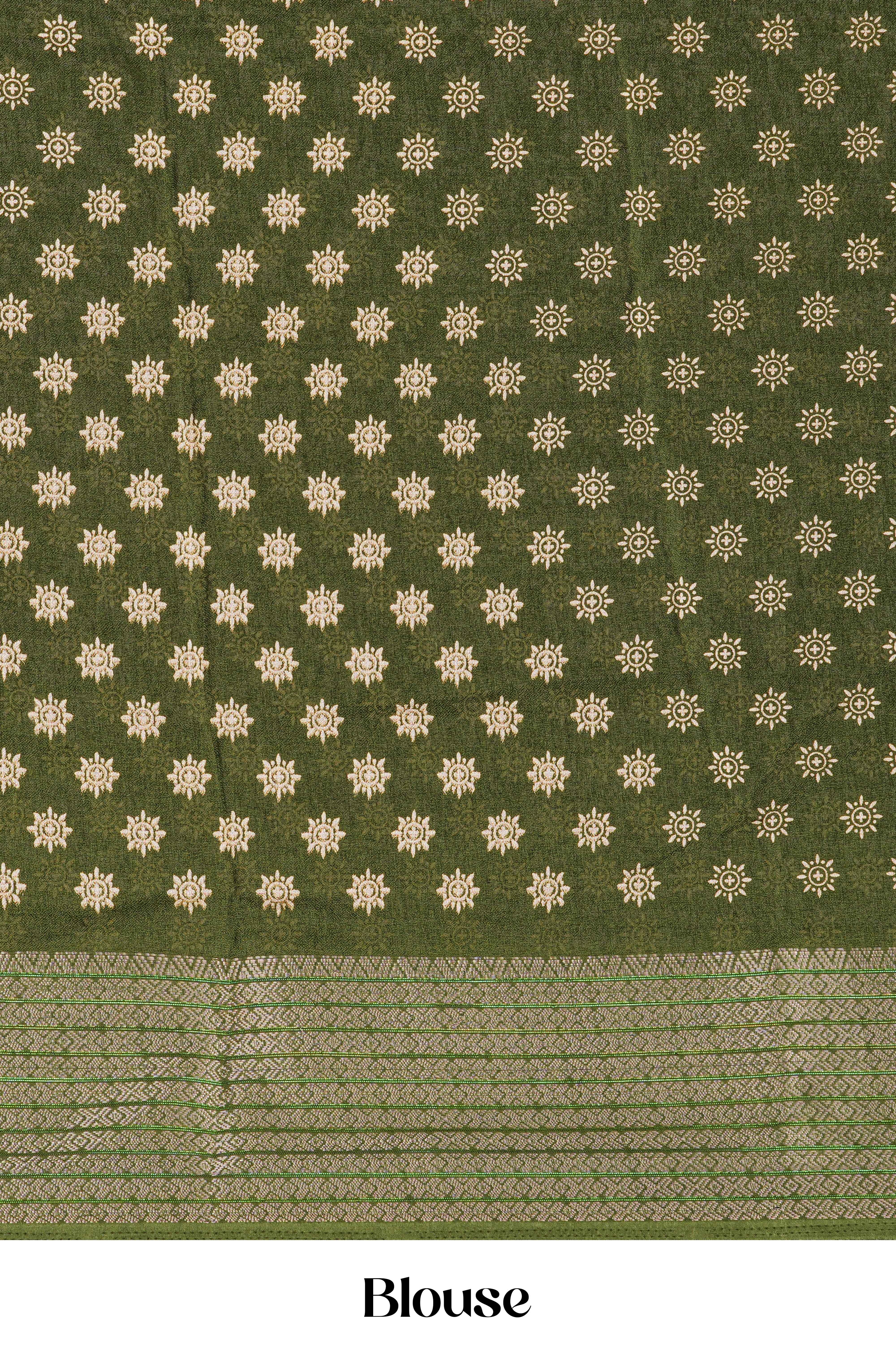 Green lightweight mellow fabric