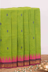 Green thread butta chettinad cotton saree