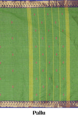 Green traditional chettinad cotton saree