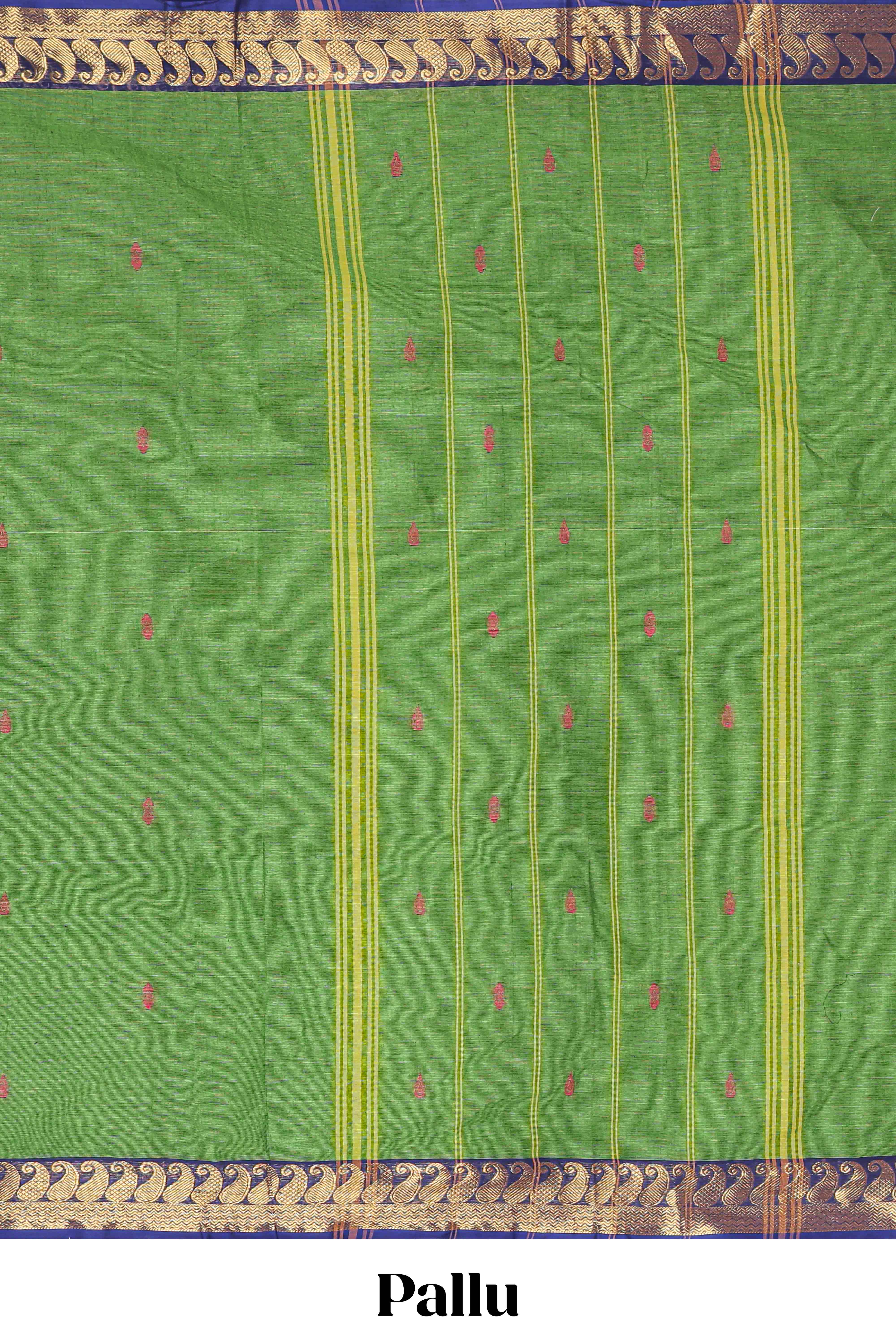 Green traditional chettinad cotton saree