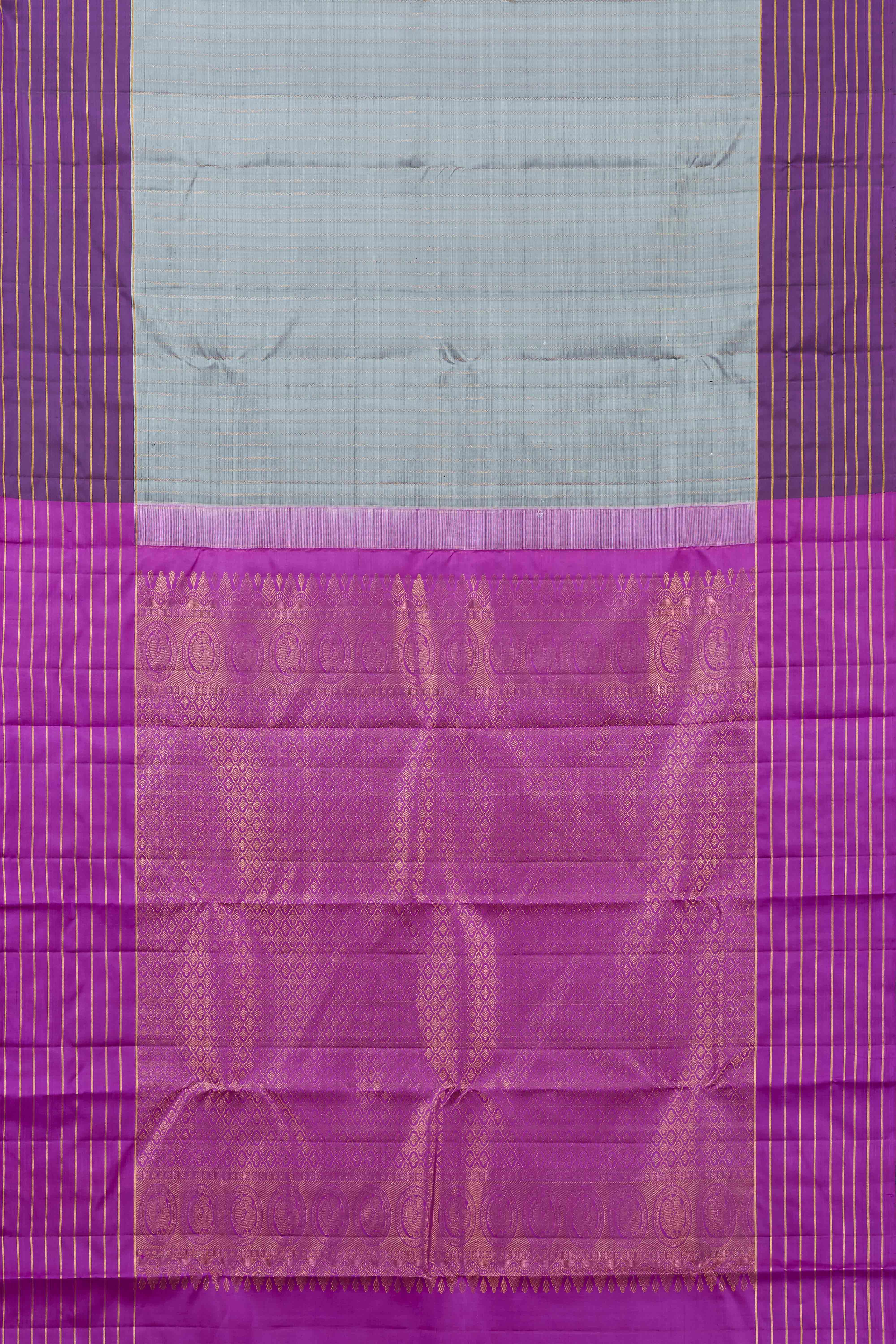 Grey bridal silk saree