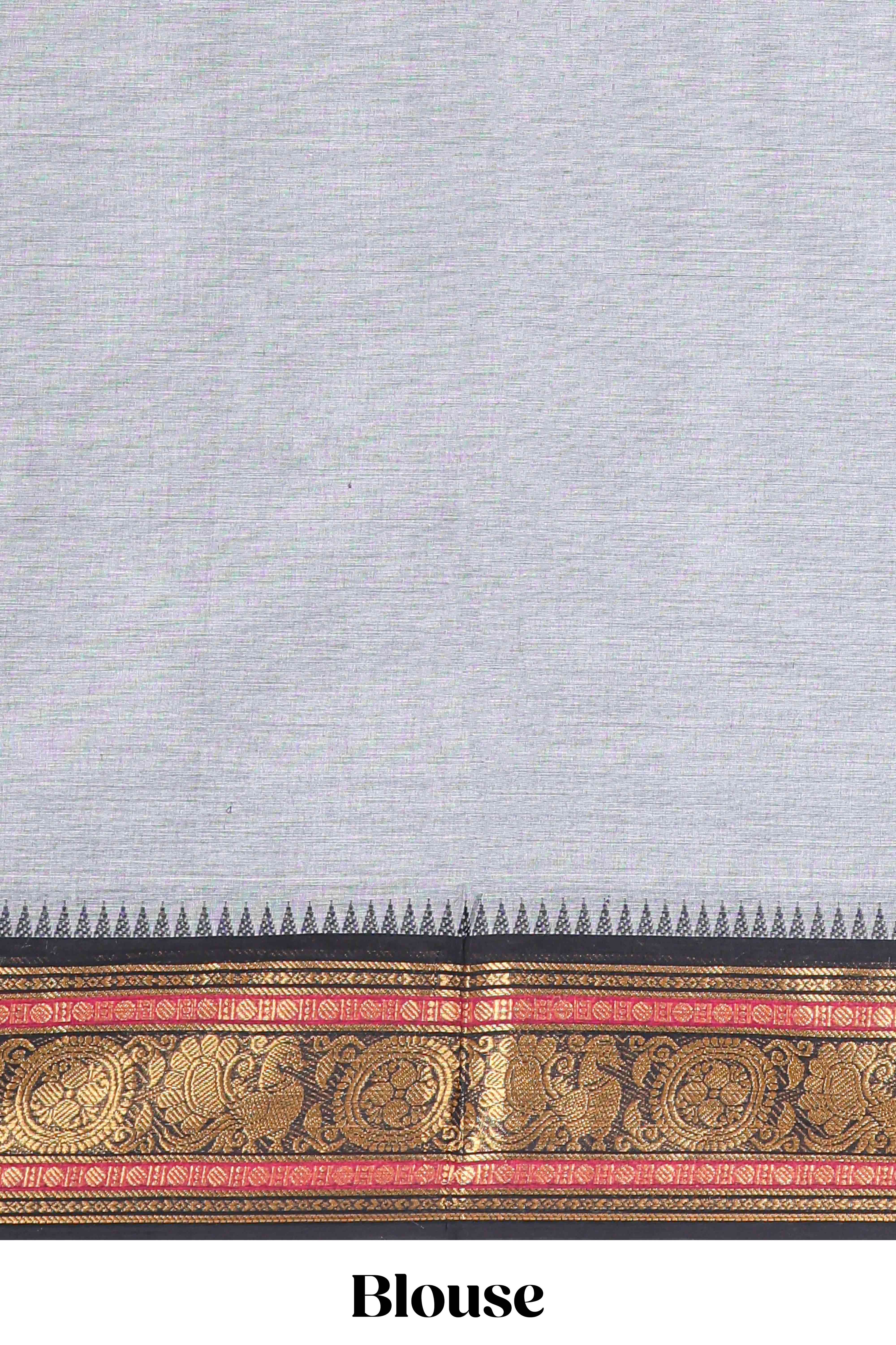 Grey casual chettinad cotton saree
