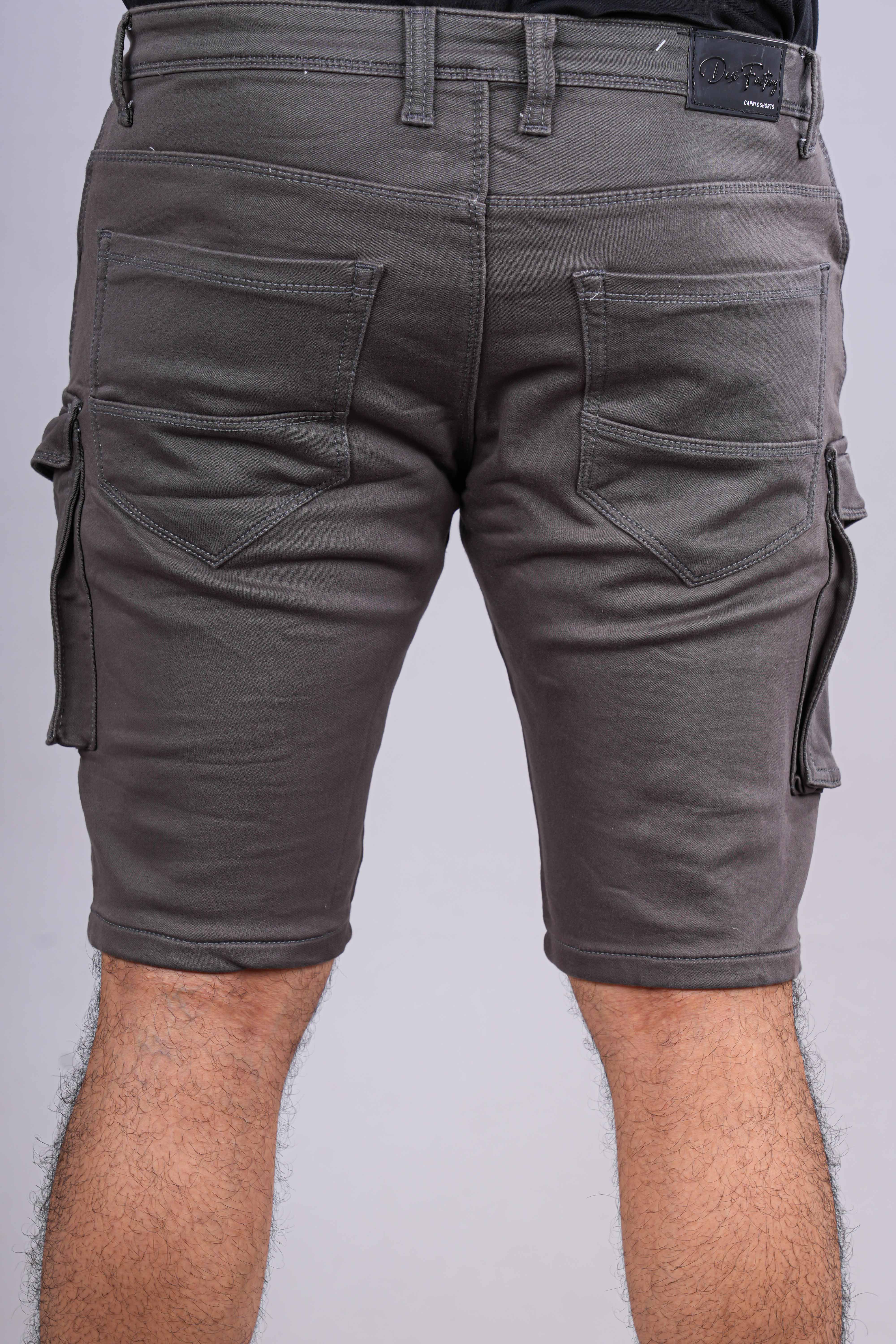 Grey casual mens shorts