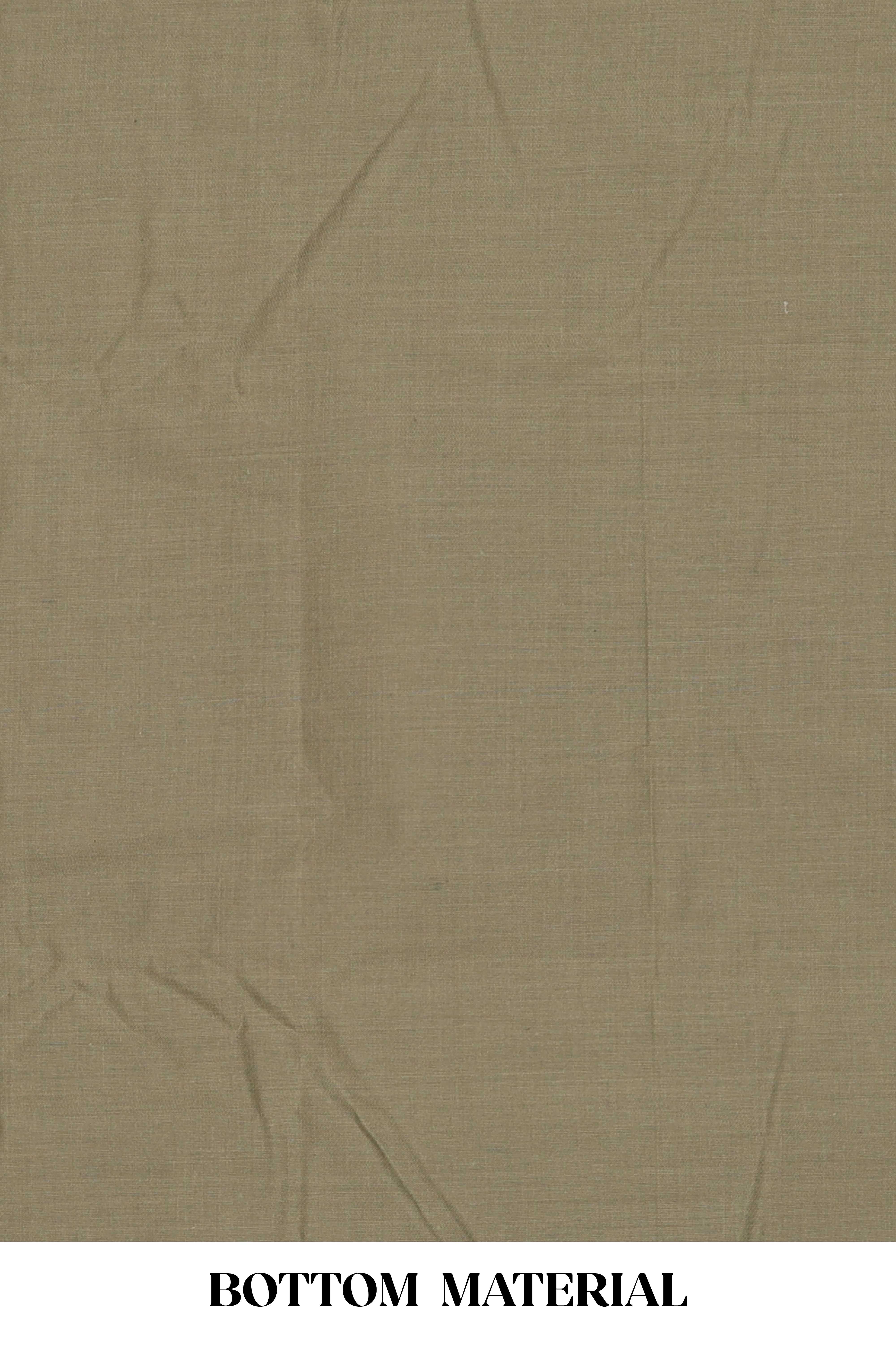 Grey cotton thread work suit