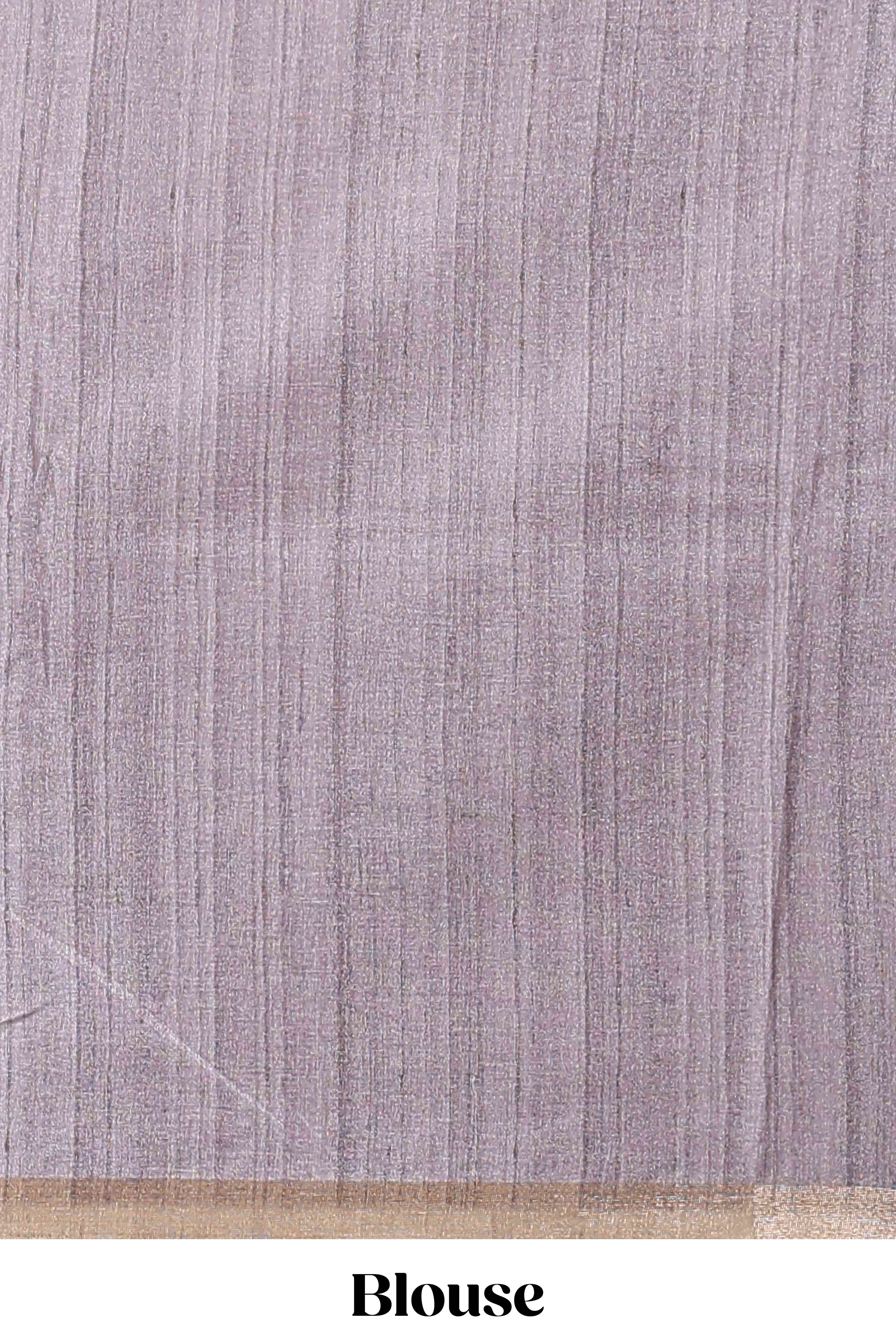 Grey dola silk festive saree