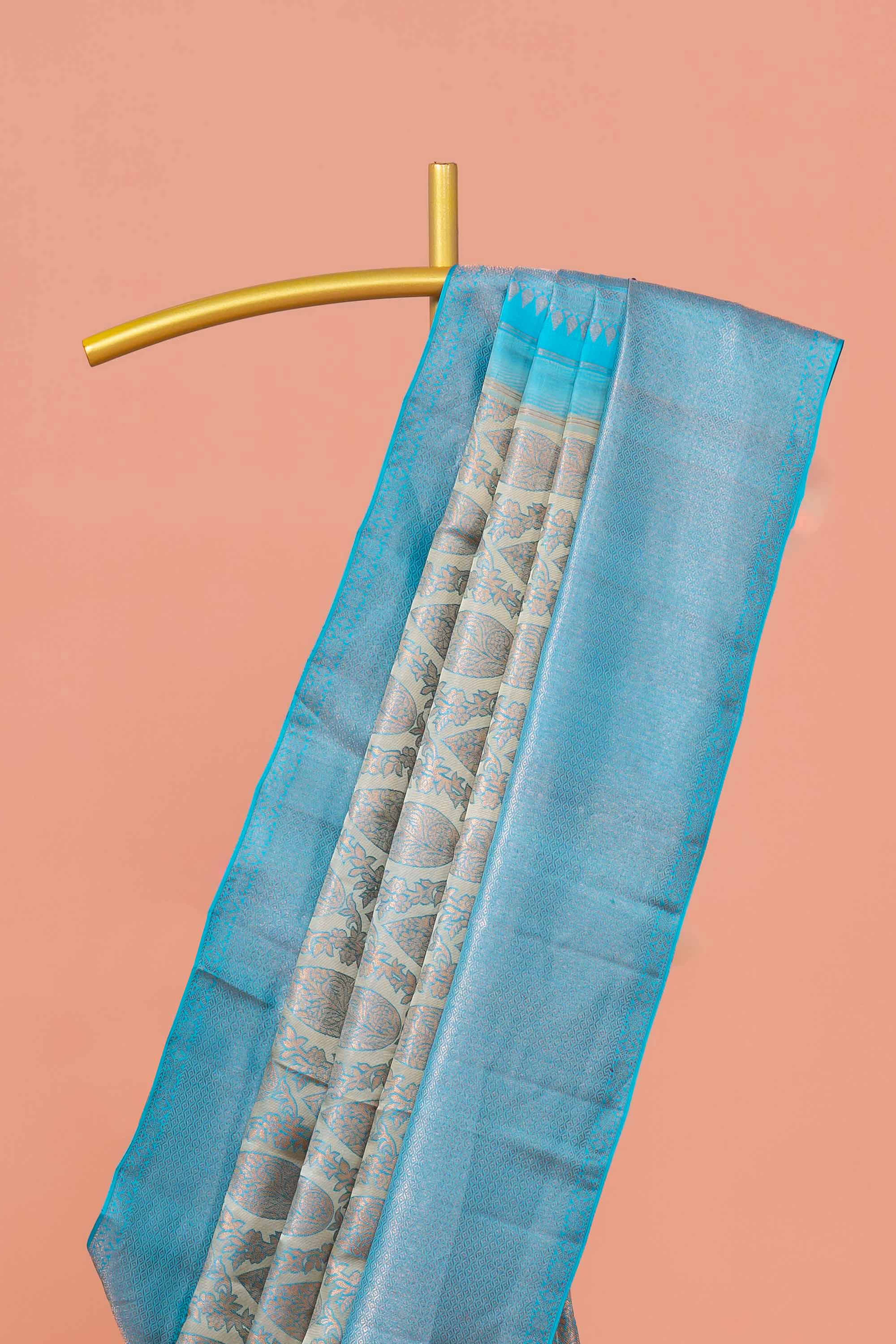 Grey elegant silk saree