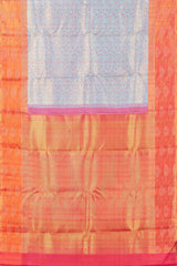 Grey jacquard elegant silk saree