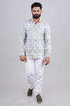 Grey printed casual shirt