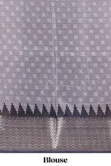 Grey semi dola festive saree