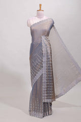 Grey stone designer saree