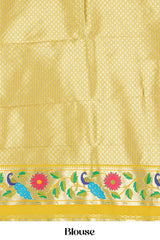 Haldi yellow art silk celebration saree