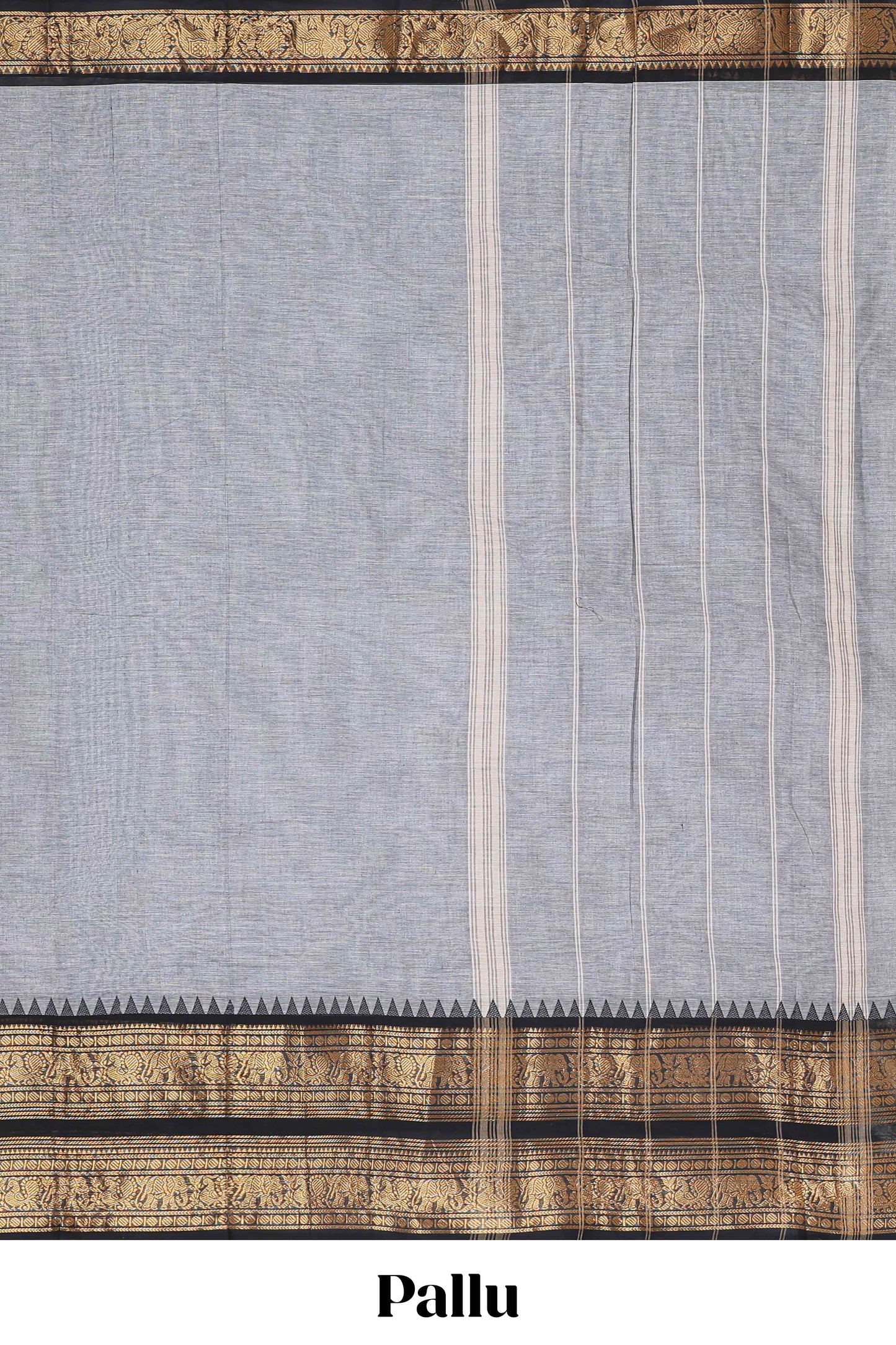 Hash Grey chettinad cotton saree