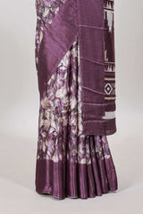 Ikkat inspired pallu design