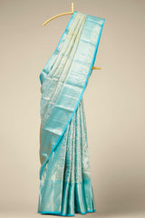 Ivory bridal tissue silks saree
