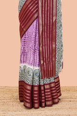 Kalamkari peacock pallu design