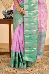 Kota cotton saree with traditional pallu design